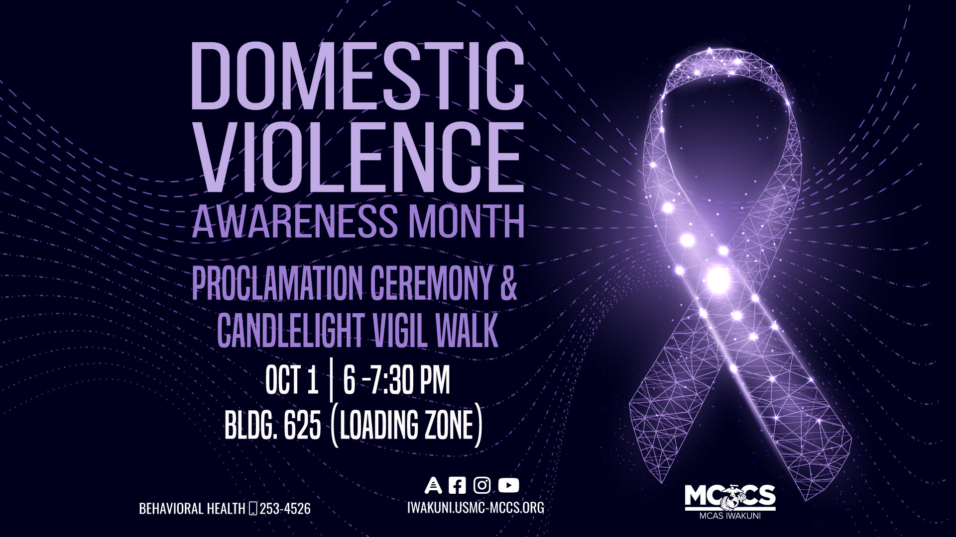 Domestic Violence Awareness Month Proclamation Ceremony and Candlelight Vigil Walk