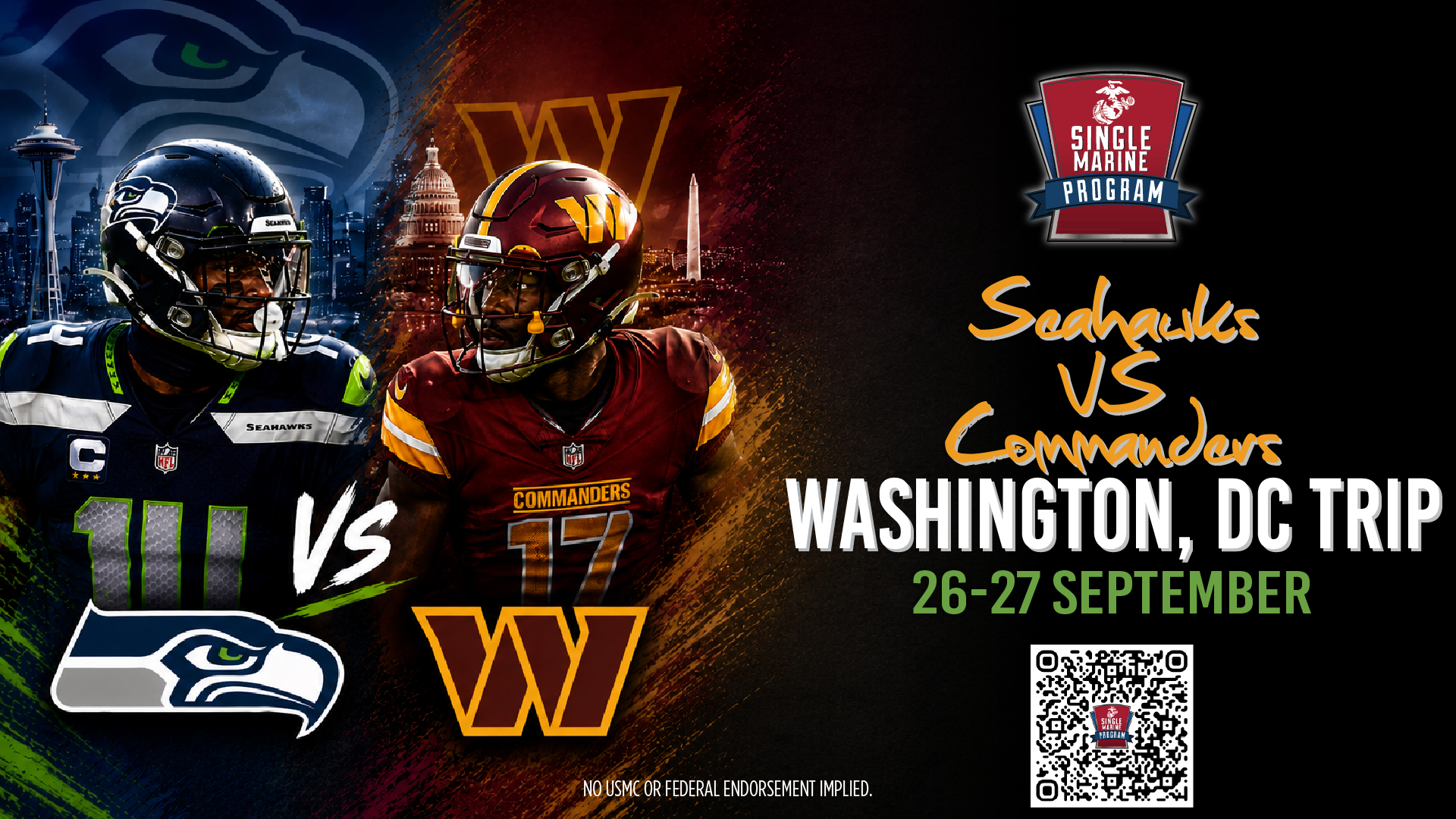 DC Trip: Commanders vs. Seahawks Football