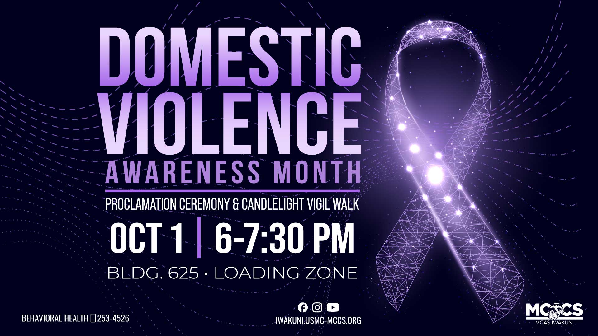 Domestic Violence Awareness Month Proclamation Ceremony and Candlelight Vigil Walk