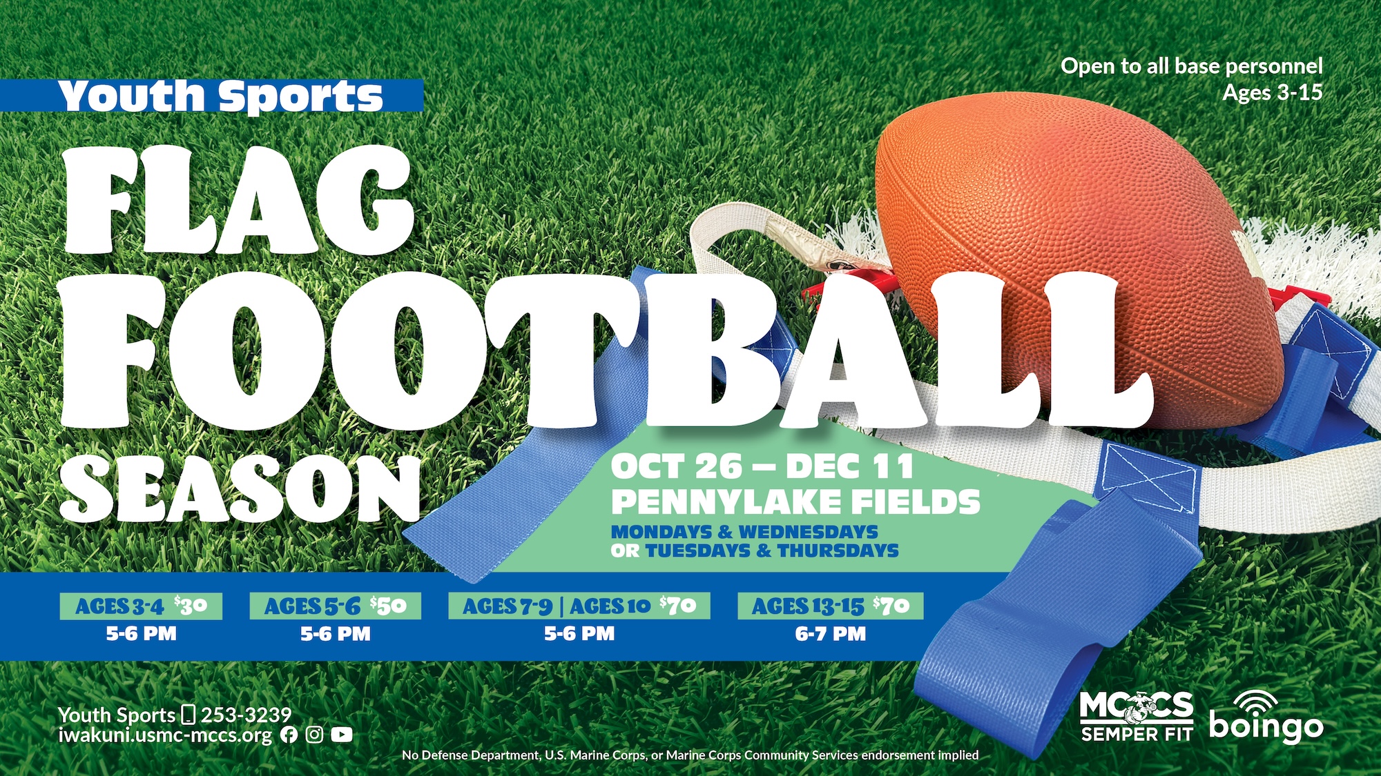 Youth Sports Flag Football Season