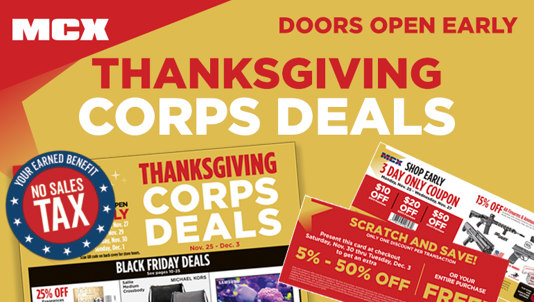 MCX: Thanksgiving Corps Deals