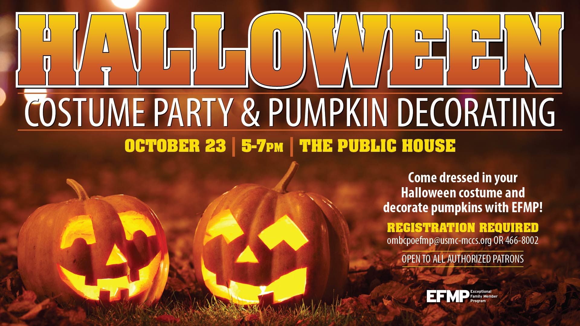 Halloween Costume Party & Pumpkin Decorating