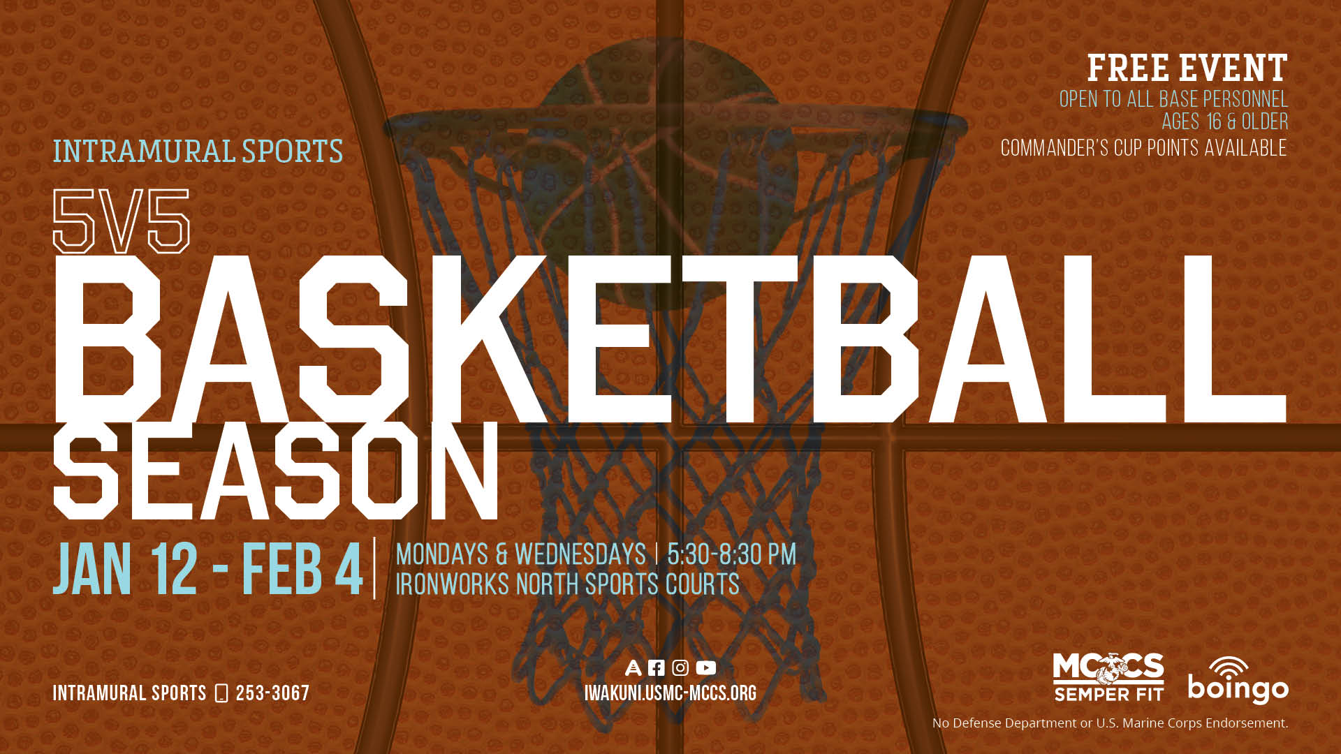 Intramural Sports 5v5 Basketball Season