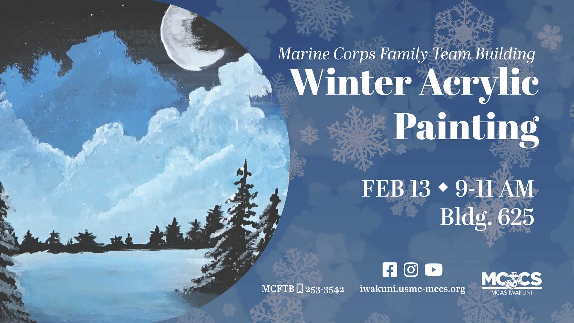 Winter Acrylic Painting